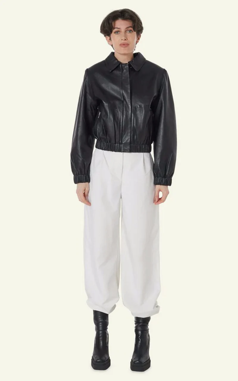 Veste daim Clotilde noir