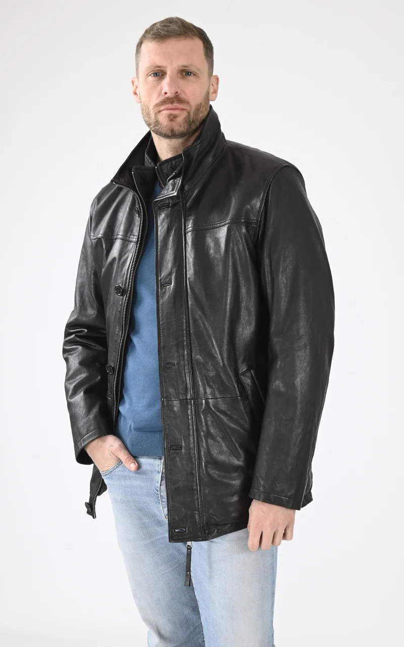 Surveste cuir agneau Moose noir
