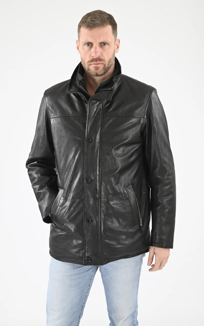 Surveste cuir agneau Moose noir