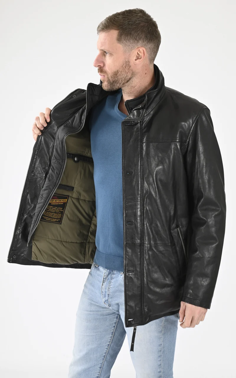Surveste cuir agneau Moose noir