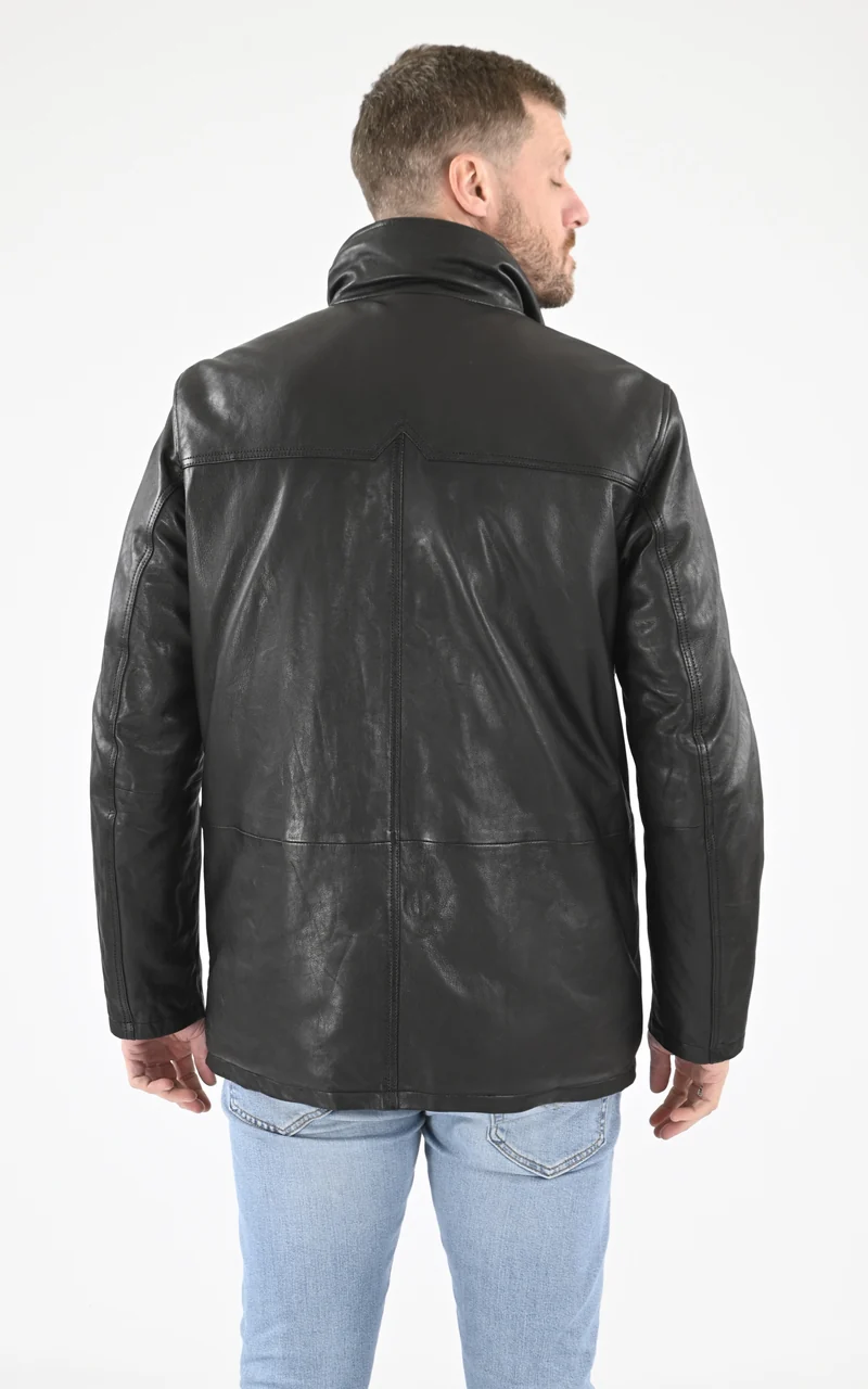 Surveste cuir agneau Moose noir