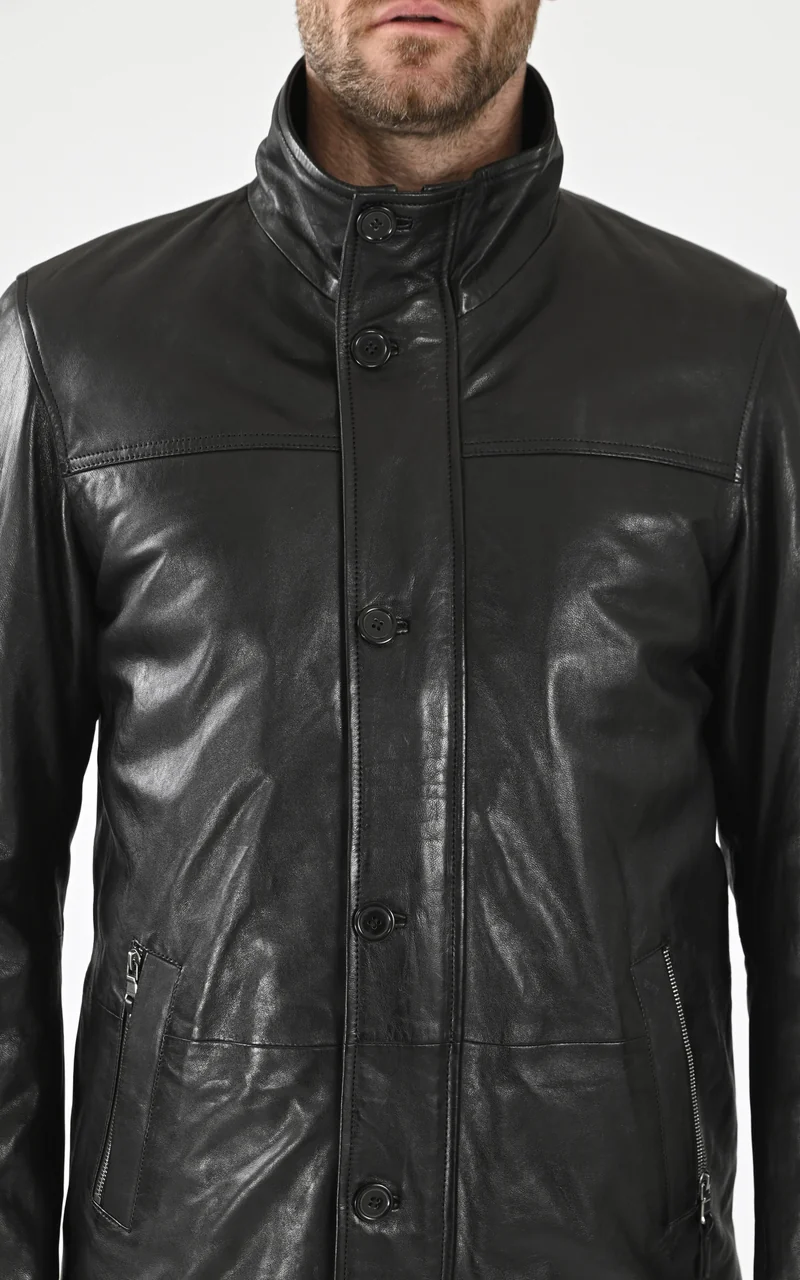 Surveste cuir agneau Moose noir