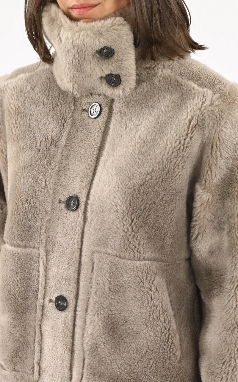 Veste laine Assietta taupe