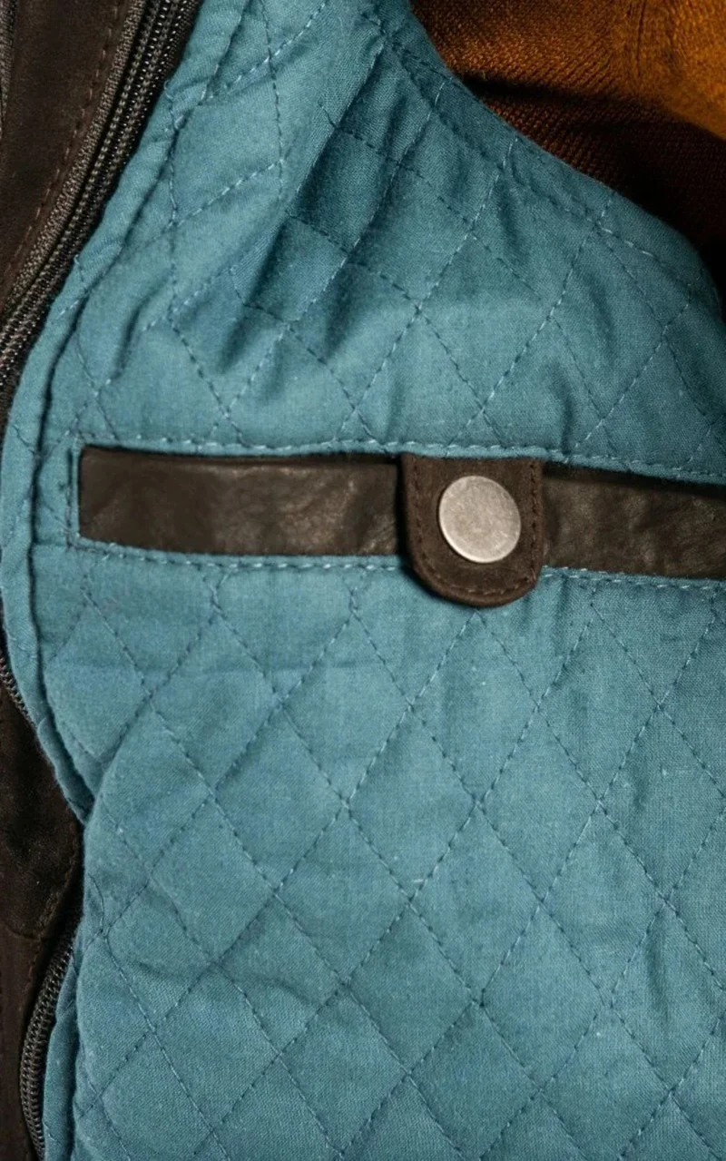 Veste cuir nubuck Balzac marron
