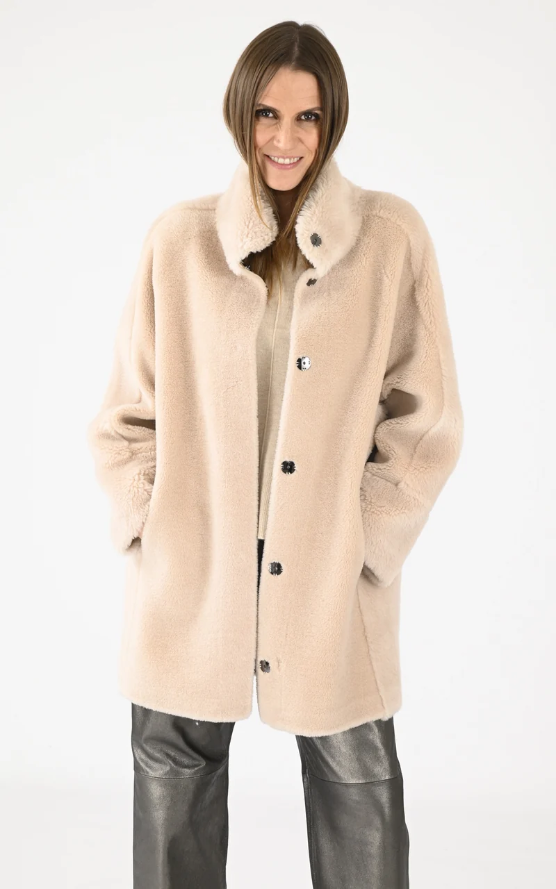 Veste réversible laine Thalia beige