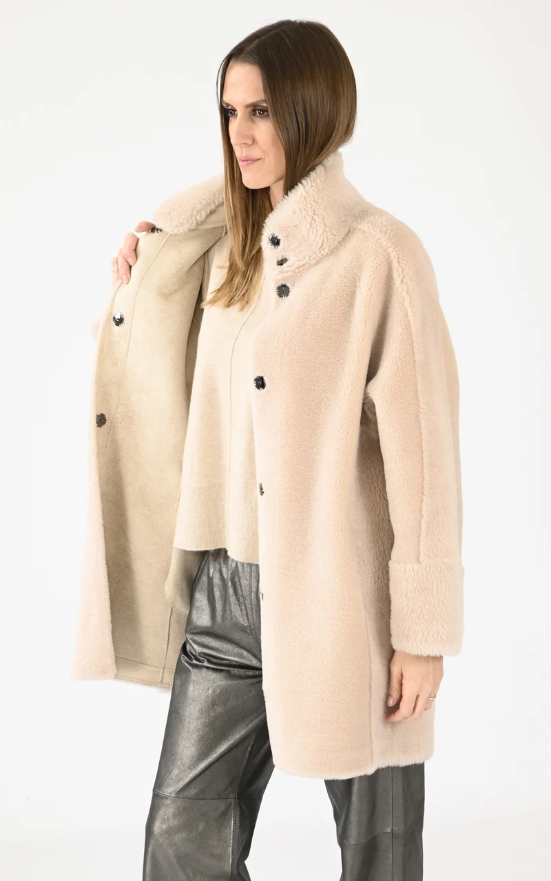 Veste réversible laine Thalia beige