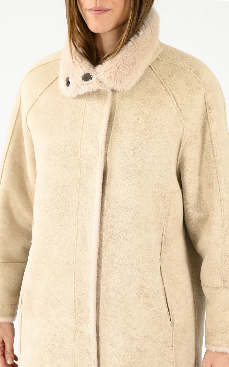 Veste réversible laine Thalia beige