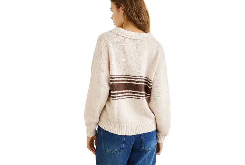 PULL À COL EN MAILLE STRATA
