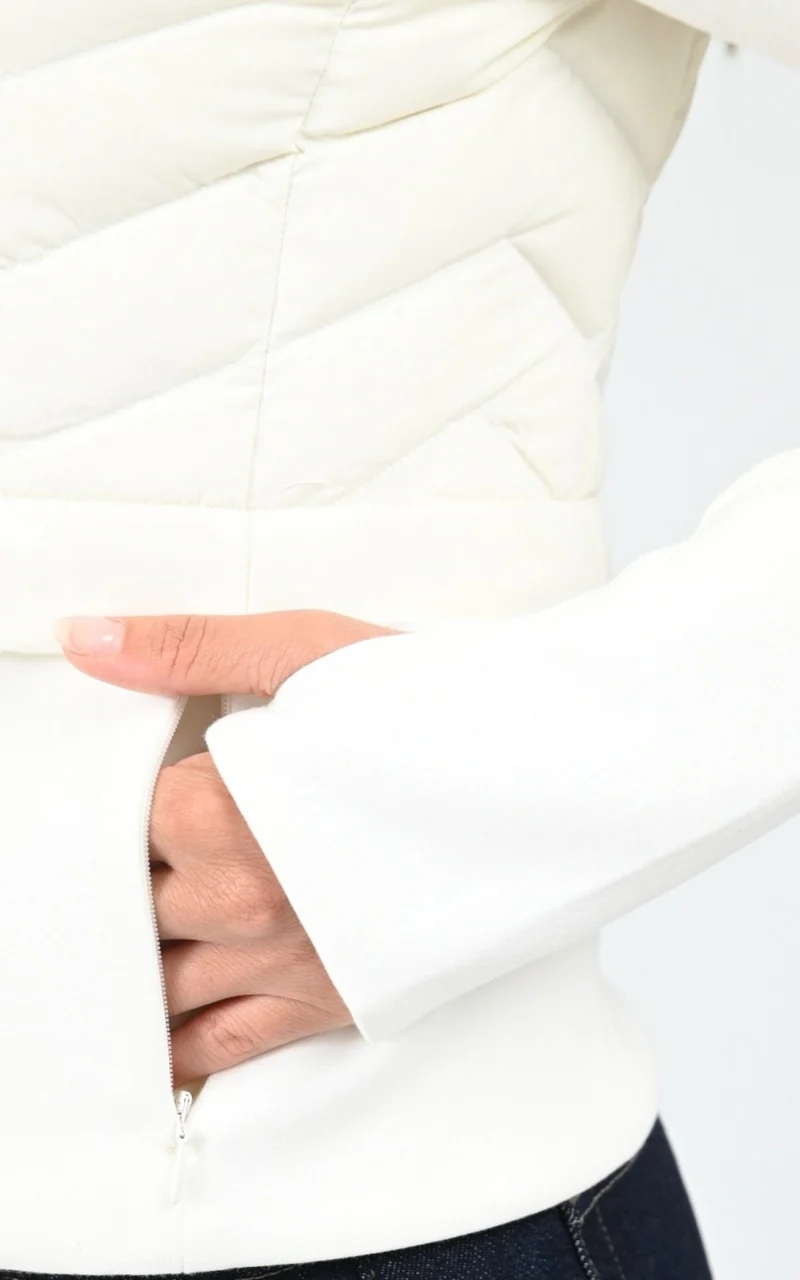 Veste ajustée en duvet Miriam blanc