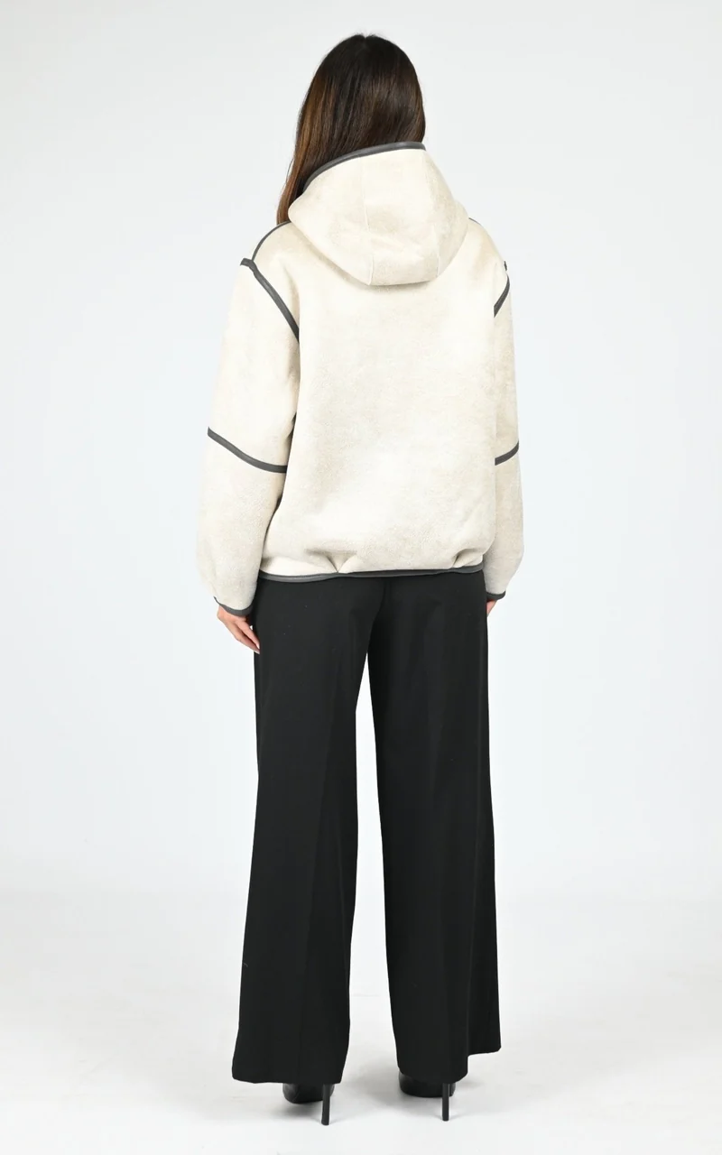 Veste réversible fausse fourrure Natacha beige