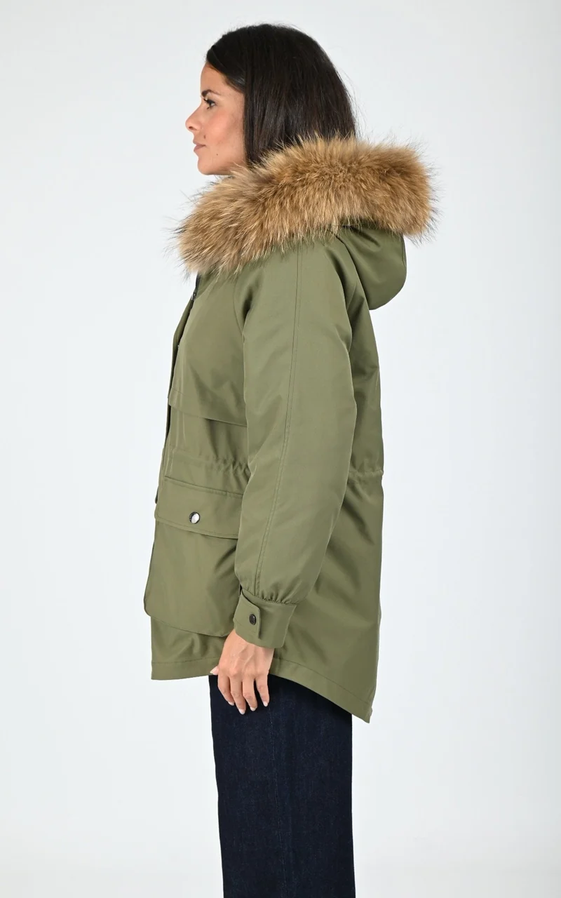 Parka army fourrure Emma kaki