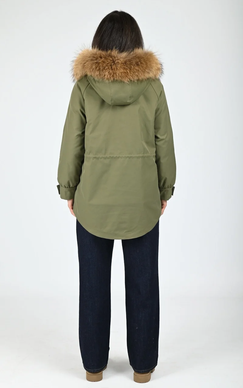 Parka army fourrure Emma kaki