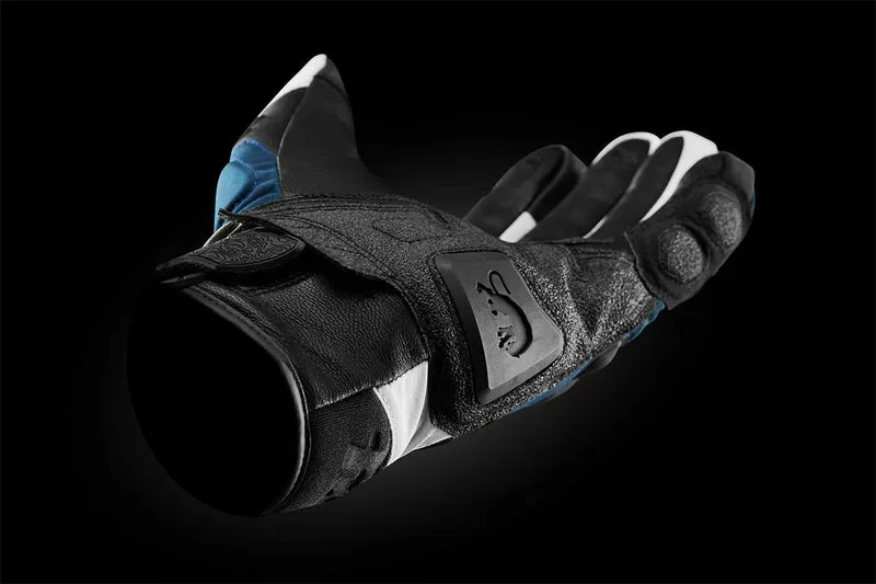 Gants Moto Cuir Homme Furygan BALMAZ ALL SEASONS Noir-Bleu-Pearl