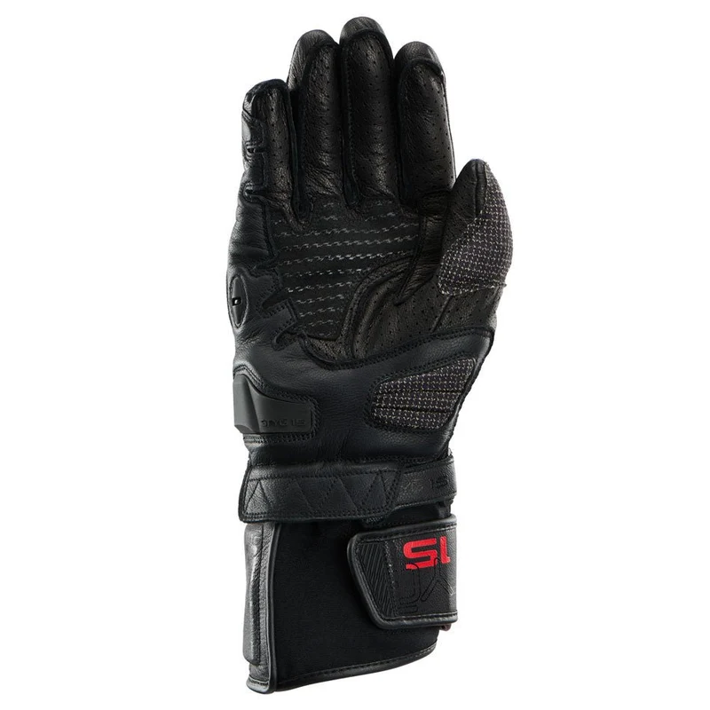 Gants Moto Cuir Homme Furygan STYG15 VENTED Noir-Rouge | Racing