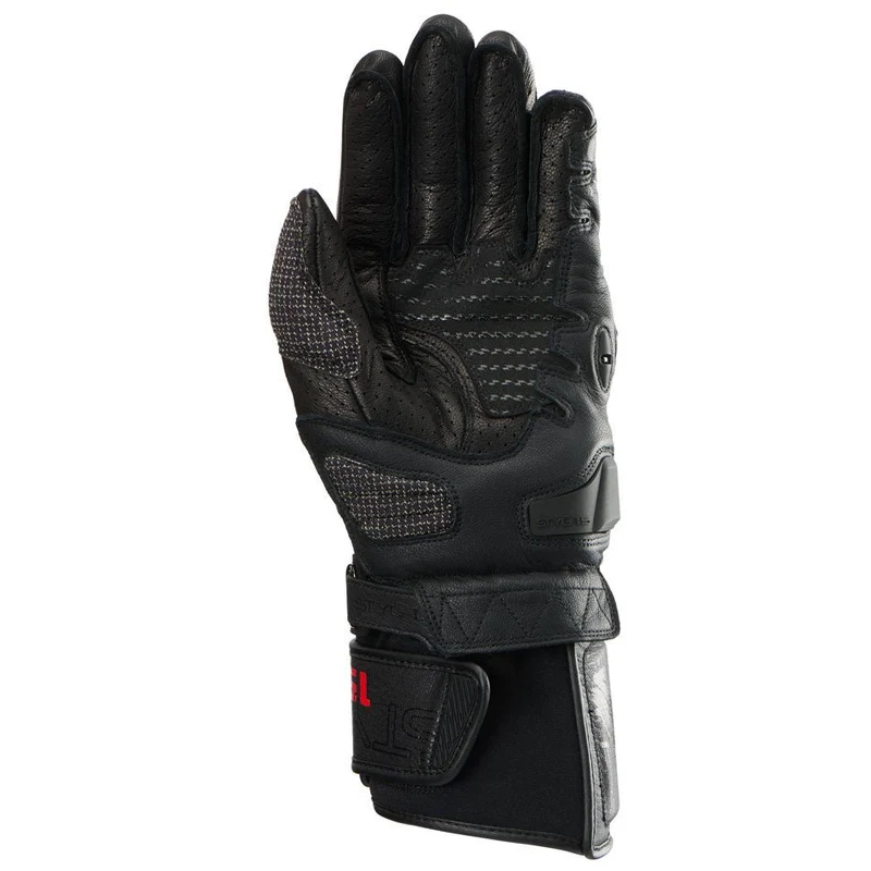Gants Moto Cuir Homme Furygan STYG15 VENTED Noir-Rouge | Racing