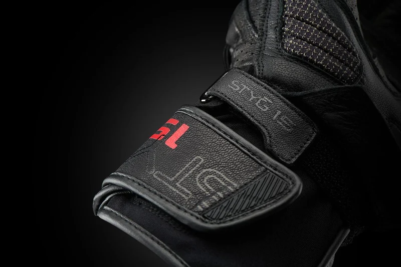 Gants Moto Cuir Homme Furygan STYG15 VENTED Noir-Rouge | Racing