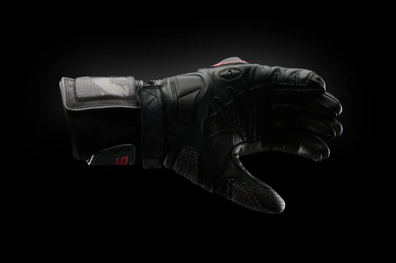 Gants Moto Cuir Homme Furygan STYG15 VENTED Noir-Rouge | Racing