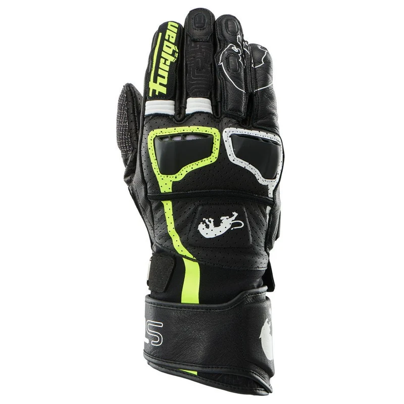 Gants Moto Cuir Homme Furygan STYG15 VENTED Noir-Blanc-Jaune Noir-Blanc-Jaune | Racing