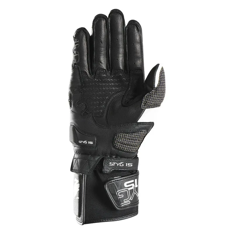 Gants Moto Cuir Homme Furygan STYG15 Noir-Blanc | Racing
