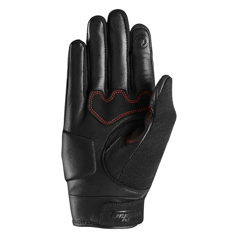 Gants Moto Cuir Homme Furygan SHADE Noir-Rouge | Été