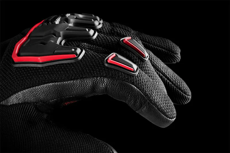 Gants Moto Cuir Homme Furygan SHADE Noir-Rouge | Été