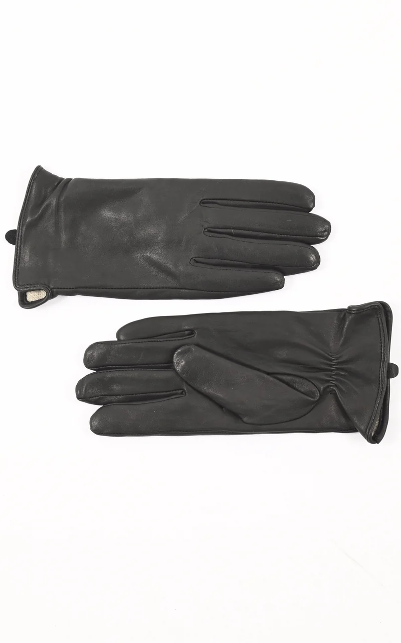 Gants cuir noir