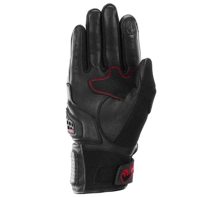 Gants Moto Cuir Homme Furygan VOLT EVO Noir-Blanc-Rouge | Été