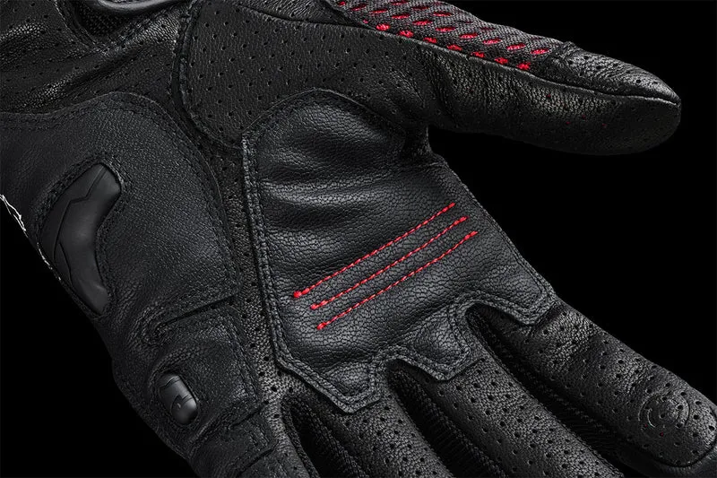 Gants Moto Cuir Homme Furygan TD AIR Noir-Rouge-Blanc | Été