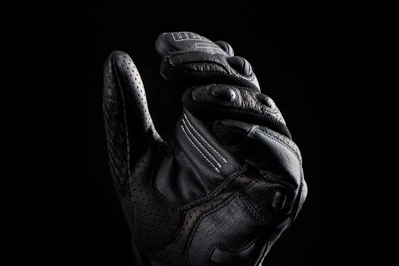 Gants Moto Cuir Femme Furygan TD AIR LADY Noir-Blanc | Été