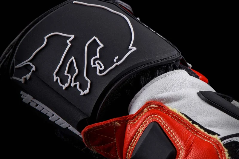 Gants Moto Cuir Homme Furygan STYG20 X KEVLAR® Noir-Blanc-Rouge | Racing