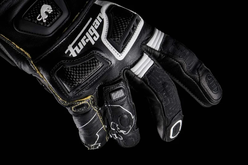 Gants Moto Cuir Homme Furygan STYG20 X KEVLAR® Noir-Blanc | Racing