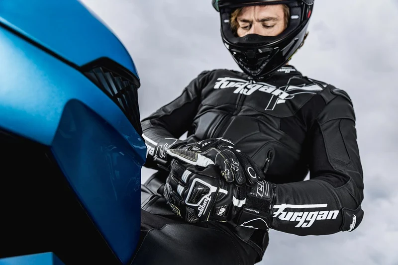 Gants Moto Cuir Homme Furygan STYG20 X KEVLAR® Noir-Blanc | Racing