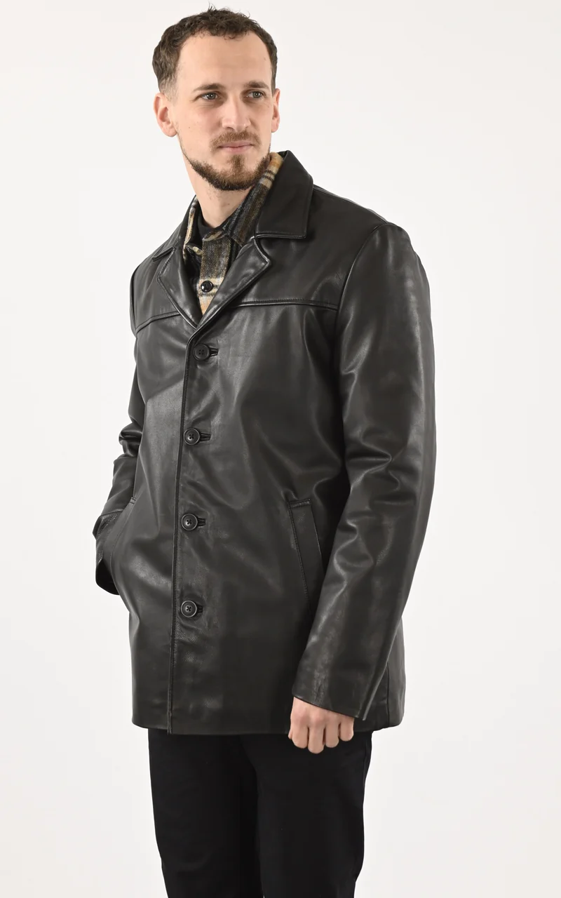 Veste cuir LCMAINE2 noir