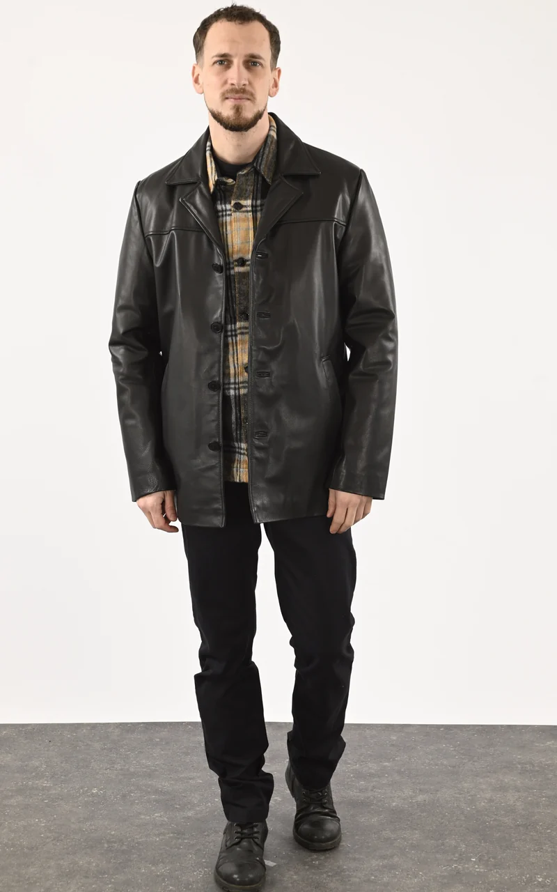 Veste cuir LCMAINE2 noir