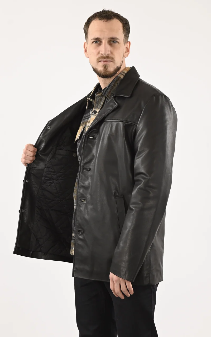 Veste cuir LCMAINE2 noir