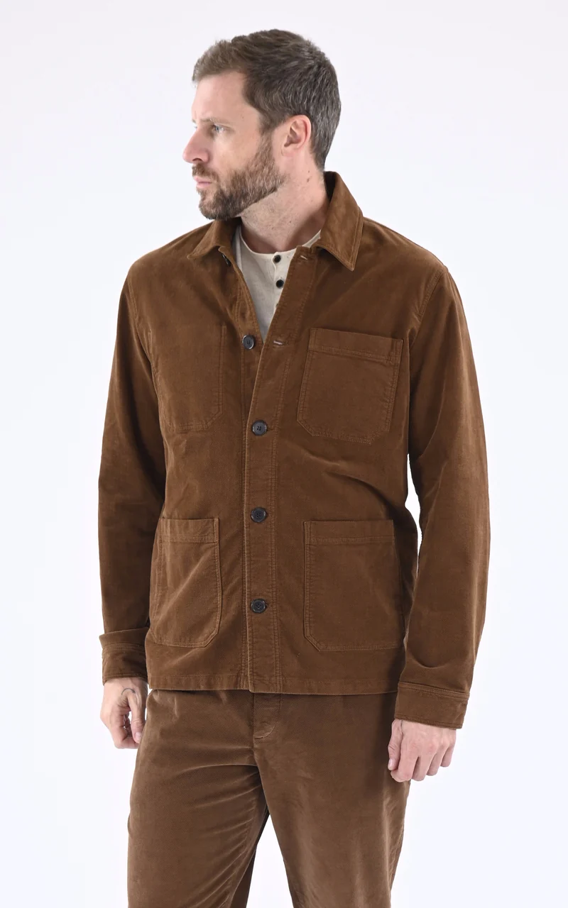 Veste peintre daim marron