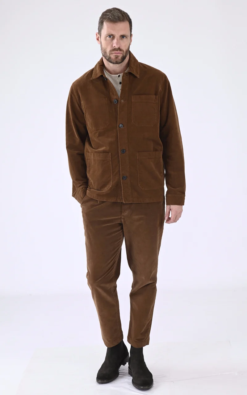 Veste peintre daim marron