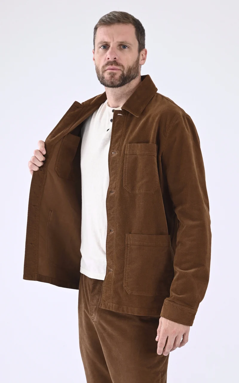 Veste peintre daim marron
