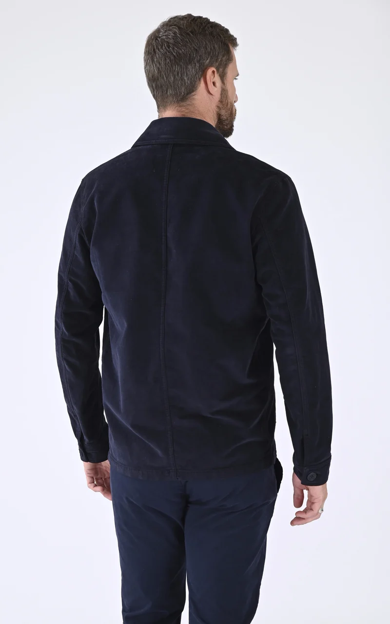 Veste peintre daim bleu marine