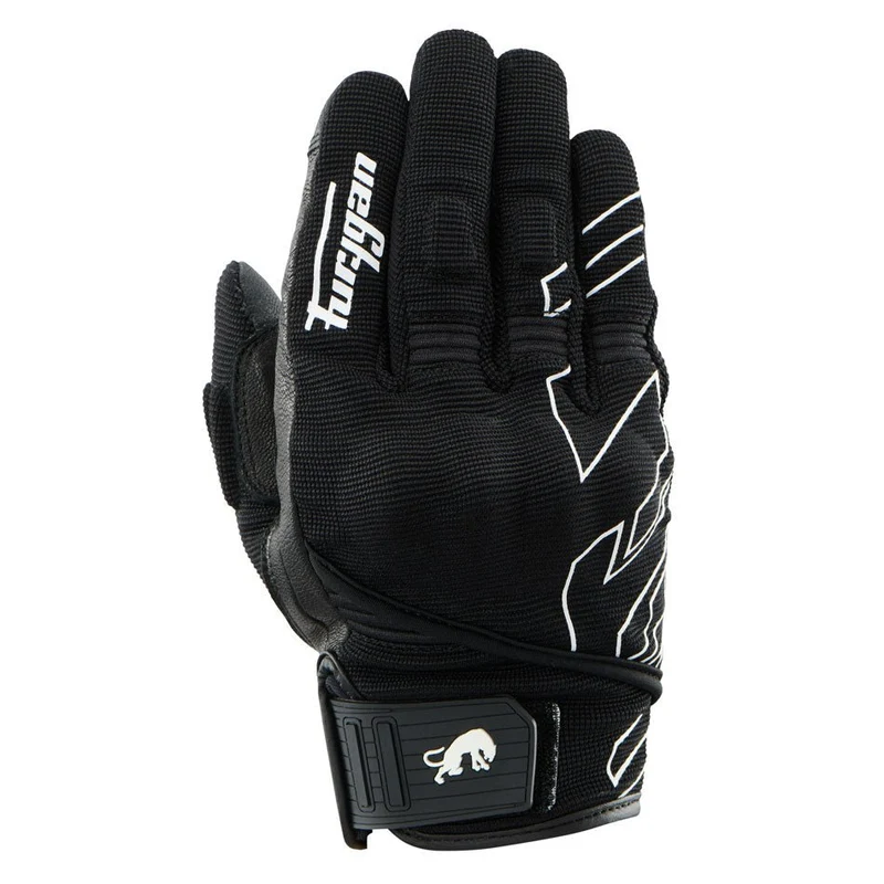 Gants Moto Cuir Femme Furygan JET NEON D3O® LADY Noir-Blanc | Été