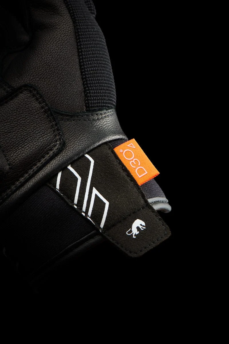 Gants Moto Cuir Femme Furygan JET NEON D3O® LADY Noir-Blanc | Été