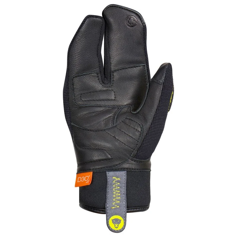 Gants Moto Cuir Enfant Furygan JET LOBSTER KID D3O® Noir-Jaune