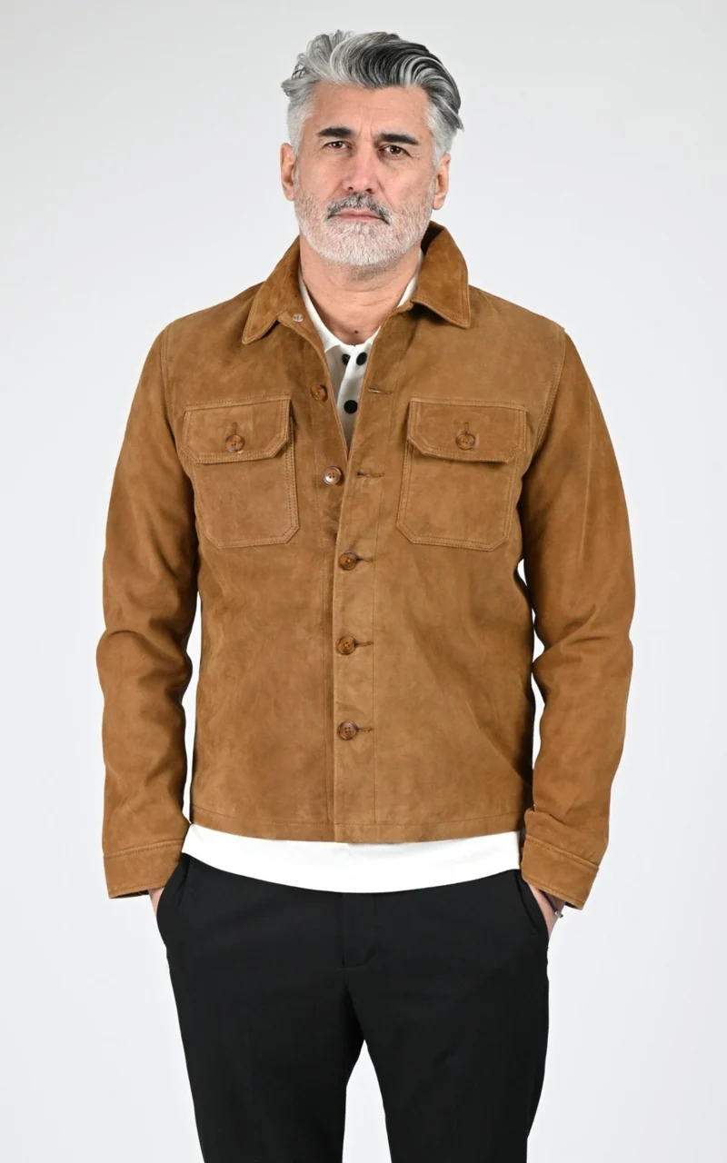 Veste daim LCBRONXS cognac