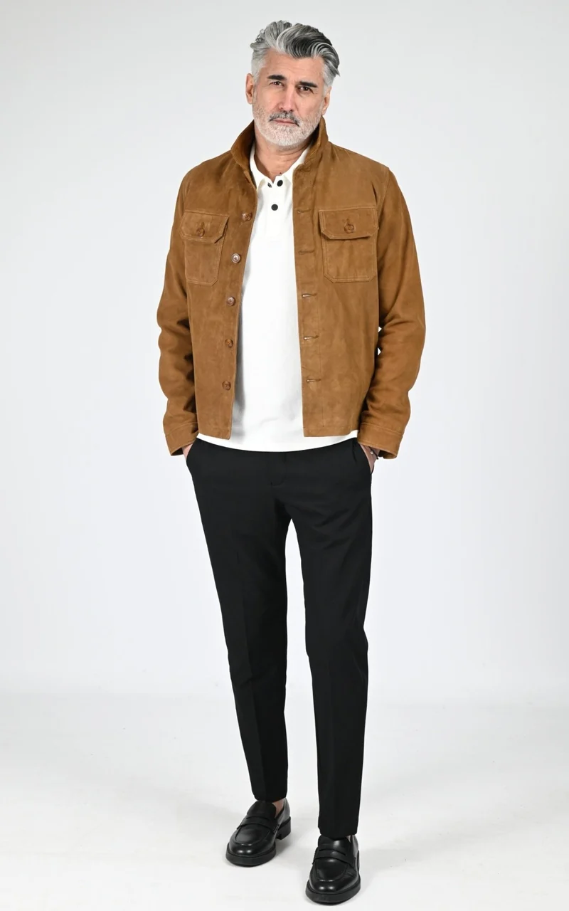 Veste daim LCBRONXS cognac