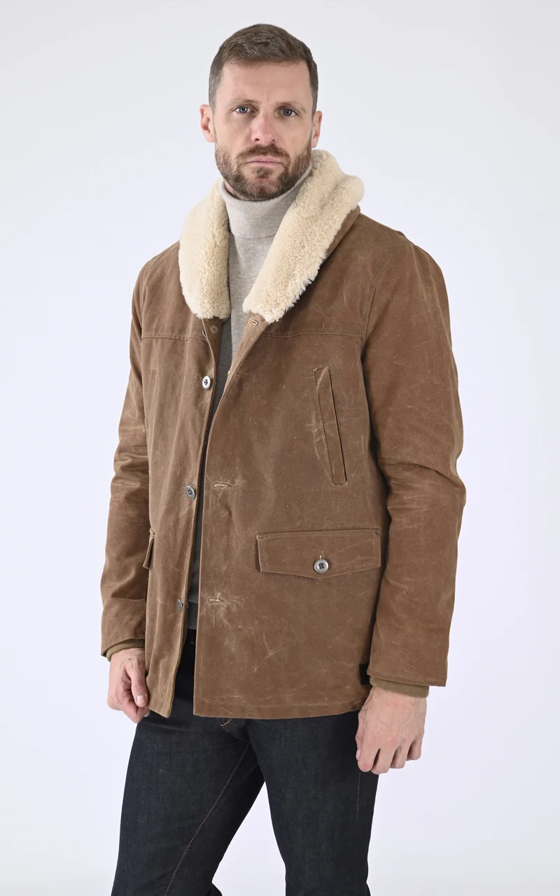 Veste sherpa beige