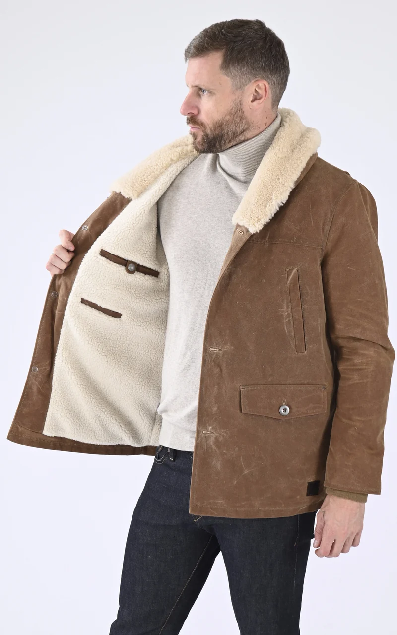 Veste sherpa beige