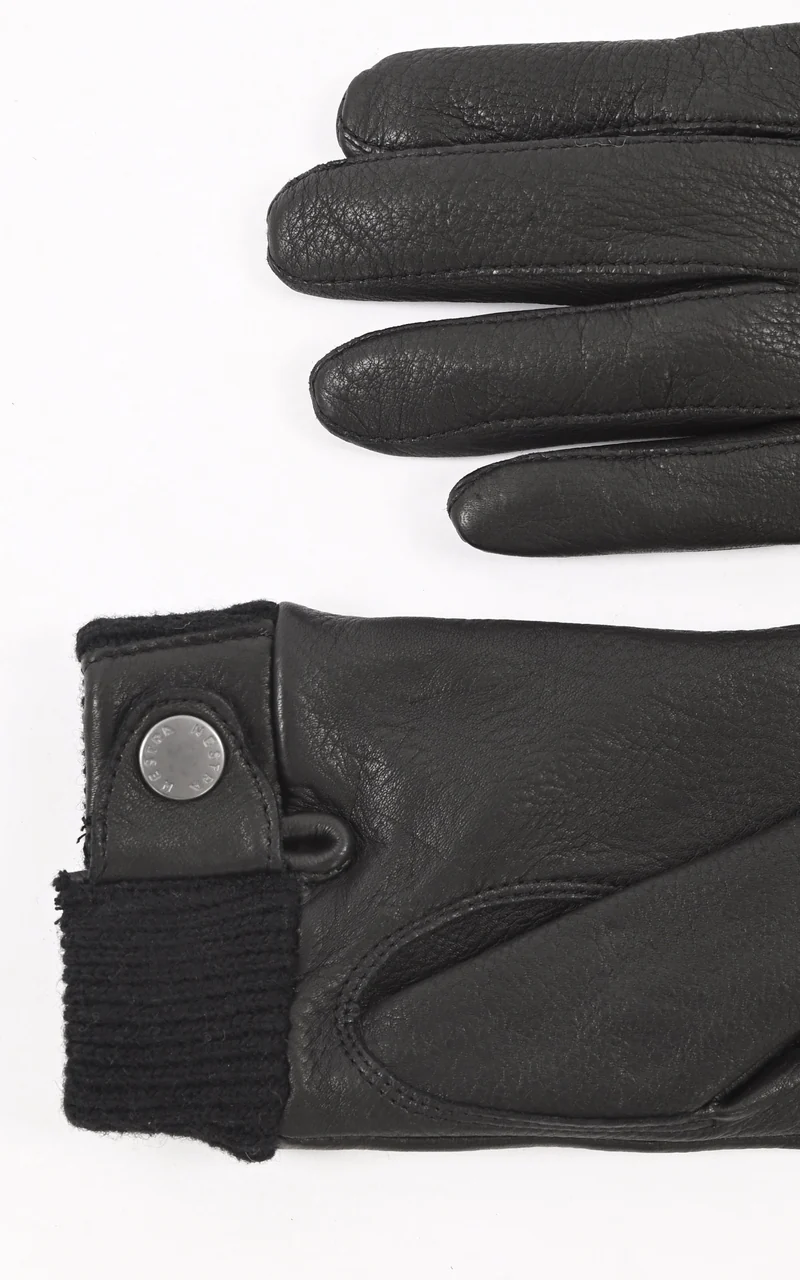 Gants en cuir de cerf noir