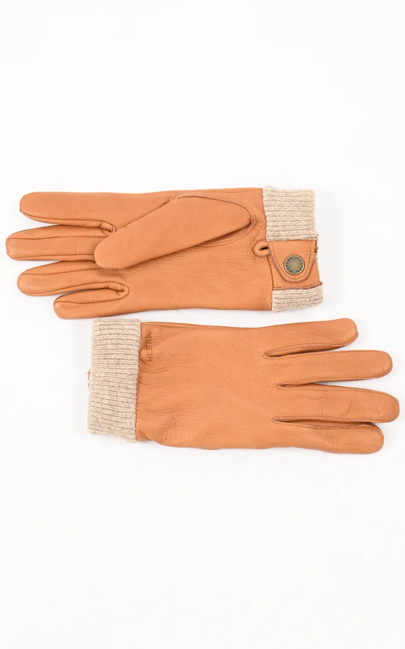 Gants en cuir de cerf camel