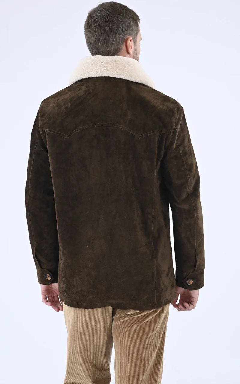 Veste nubuck marron