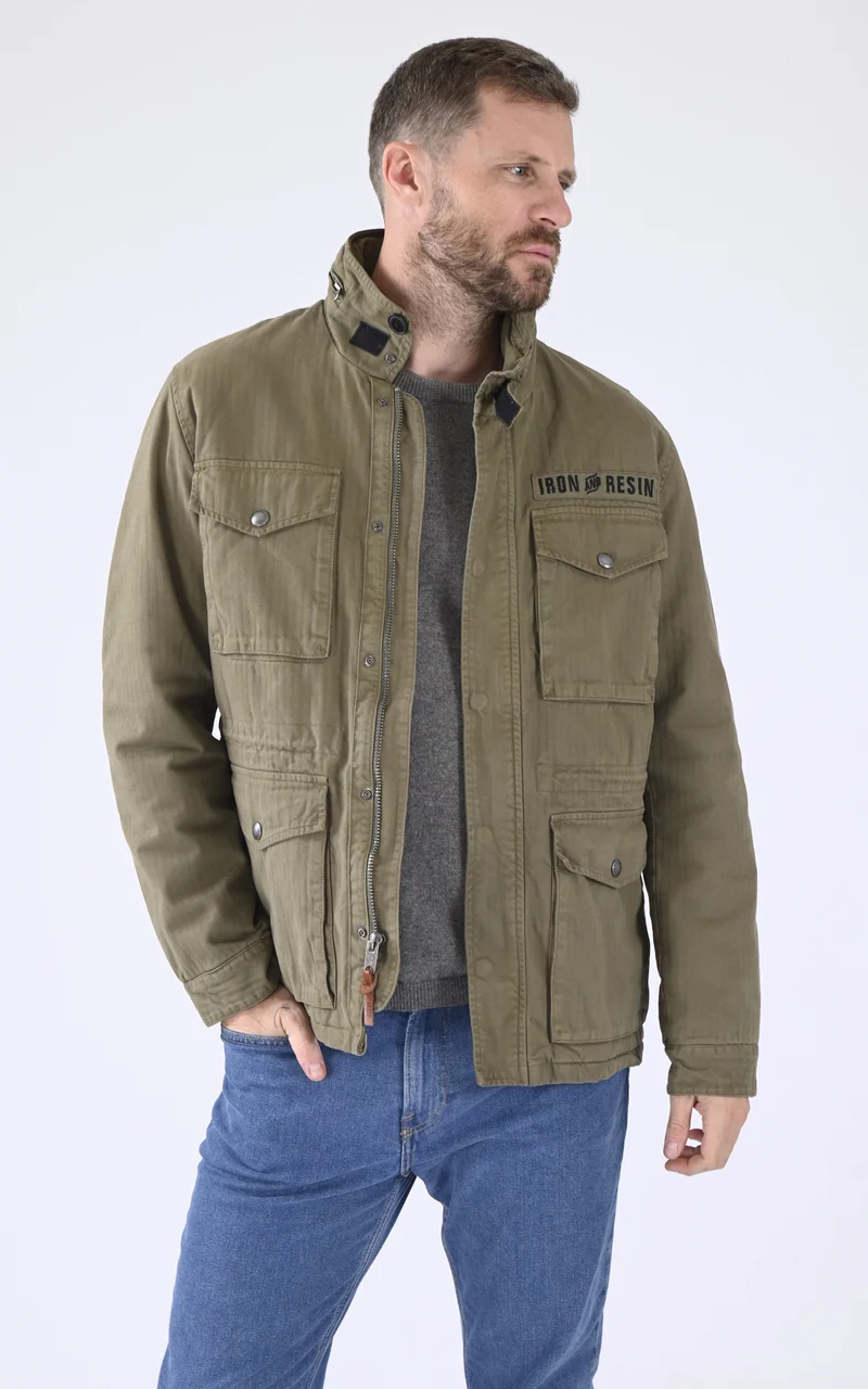 Veste coton kaki